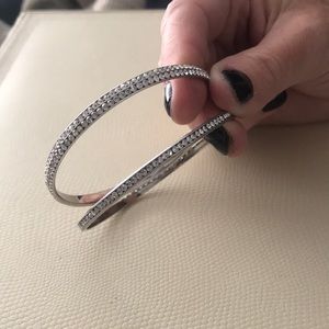 2 cubic zirconia bangle bracelets